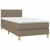 VIDAXL Box spring postelja z vzmetnico taupe 90x190 cm blago