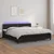 Vidaxl Box spring postelja z vzmetnico LED črna 200x200cm umetno usnje