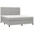 Vidaxl Box spring postelja z vzmetnico svetlo siva 180x200 cm blago