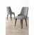 Hanah Home set trpezarijskih stolica Enoa 6 kom, siva tkanina Babyface, crne drvene noge