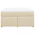 Vidaxl Box spring postelja z vzmetnico krem 160x200 cm blago