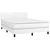 Vidaxl Box spring postelja z vzmetnico bel 140x190 cm umetno usnje