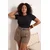 Trendyol Curve Ženska bluza Tbbss26Af00110, Crna