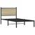 shumee vidaXL Kovinski posteljni okvir, brez vzmetnice, hrast sonoma, 75x190 cm