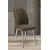 Hanah Home set trpezarijskih stolica Platinum 6 kom, braon tkanina Jerry, hromirane metalne noge
