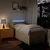 Vidaxl Box spring postelja z vzmetnico krem 80x200 cm blago