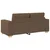 Vidaxl Dvosed rjave barve 180x77x82 cm blago