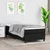 vidaXL Box spring postelja z vzmetnico črna 90x200 cm blago