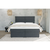 Siva boxspring postelja s prostorom za shranjevanje 180x200 cm – Ropez