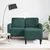 Sofa 2-sjed s ležaljkom u obliku slova L tamnozelena 125 cm