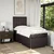 vidaXL vidaXL Box spring postelja z vzmetnico temno rjava 80x200 cm blago, (21310574)