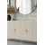 Hanah Home komoda Ayshe 180, 180 cm, bela / travertin / srebrna