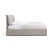 Sivorjava oblazinjena zakonska postelja s prostorom za shranjevanje z vzmetnico in letvenim dnom 160x200 cm Thessa Pillow – Bonami Selection