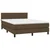 Vidaxl Box spring postelja z vzmetnico temno rjava 140x200 cm blago