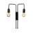 Opviq Zidna lampa 2 x E27 Socket, Crna