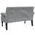 Klupa s naslonom svjetlosiva 120 x 62 x 75,5 cm od tkanine