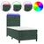Vidaxl Box spring postelja z vzmetnico LED tem. zelena 90x200 cm žamet
