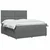 vidaXL Postelja boxspring z vzmetnico Temno siva 140 x 200 cm Blago