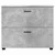Kupaonski ormar s ladicama Betonski sivi 76,5 x 35 x 64 cm