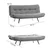 Atelier del Sofa Trosed na razvlačenje Misa Svetlosivi