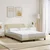 Vidaxl Posteljni okvir Dover krem 140x190 cm blago
