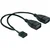 Delock USB 2.0 Ykabel [1x USB 2.0 vtič interno. - 2 x USB 2.0 vtič] 0,20 m črn Delock