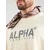 ALPHA INDUSTRIES Majica temno siva/off-bela