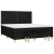 Krevet s oprugama i madracem crni 180x200 cm od tkanine