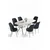 Hanah Home Trpezarijski set, 7 komada, Teget
