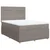 Vidaxl Box spring postelja z vzmetnico taupe 140x190 cm blago