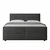 Livetastic BOXSPRING POSTELJA 180 cm  x 200 cm , les, kovina, umetna masa, tekstil antracit