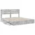 Krevet s od storage s uzglavljem Betonski sivi 180 x 200 cm