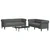 2-dijelni set sofa tamnosivi od tkanine