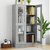 Den Vitrina siva sonoma 82,5x30,5x150 cm konstruiran les