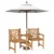 Vrtne vanjske stolice 152 x 63 x 89 cm Čvrsto teak drvo