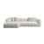 Atelier del Sofa Ugaona garnitura na razvlačenje N-Line Left, 265 x 185 x 95 cm, Bela