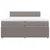 Vidaxl Box spring postelja z vzmetnico taupe 200x200 cm blago