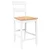 vidaXL Bar Stools 2 kosa bele masivne lesene gume