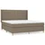Vidaxl Box spring postelja z vzmetnico taupe 180x200 cm blago