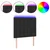 LED posteljno vzglavje črno 90x5x118/128 cm umetno usnje