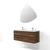 Skye Decor Set kupatilskog ormarića sa umivaonikom i ogledalom, 2 dela, Braon