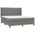 Vidaxl Box spring postelja z vzmetnico LED temno siva 160x200 cm blago