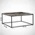 Hanah Home Poly Marmo Sto za dnevnu sobu, Belo-Crna