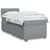 Vidaxl Box spring postelja z vzmetnico svetlo siva 90x190 cm blago