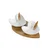 Brandani Set skledica na podstavku 21x12cm/srce/porcelan, les