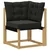 Set vanjskih sofa s jastukom 10 pcs Bijela i crna