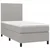 Vidaxl Box spring postelja z vzmetnico svetlo siv 100x200 cm blago