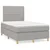 Vidaxl Boxspring postelja z vzmetnico svetlo siva 120x190 cm blago