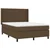 Vidaxl Box spring postelja z vzmetnico temno rjav 140x190 cm blago