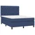 Vidaxl Box spring postelja z vzmetnico moder 140x190 cm blago